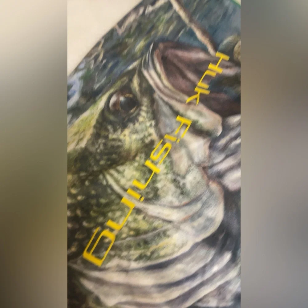 Huk Fishing Graphic neck gaiter - green and Yellow EUC